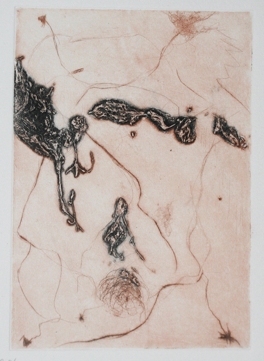 Akelarre, grabado de Rosa Escalona